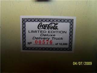 Coca Cola DELIVERY PEDAL TRUCK Bottles Carrier Coke LTD  