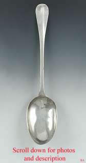   c1700 AMERICAN COIN SILVER SERVING SPOON OLD STYLE CREST  