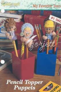 Pencil Topper Puppets, fun holiday crochet patterns  