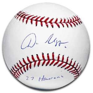   Autographed Baseball with 27 Homeruns Inscription