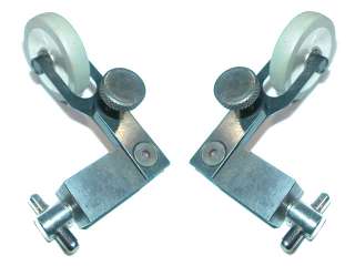 set of 2 Rubber/Metal feeder rollers with brackets, complete 