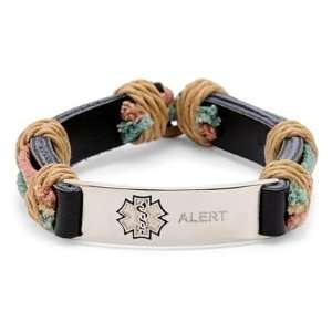  5004   Rope Leather   Multi Color   7 1/2   Medical ID 