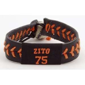  Gamewear MLB Leather Wrist Bands   Zito Team Colors   San 