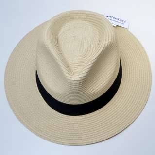 Mentari Hats Gentlemens Straw Panama look Sun Hat Fedora size New 2012 