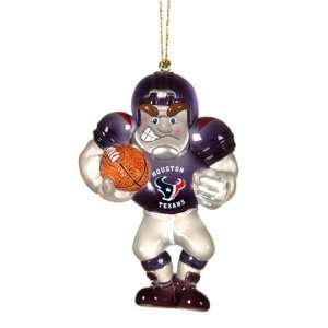  Houston Texans NFL Glass Player Ornament (4 Caucasian 