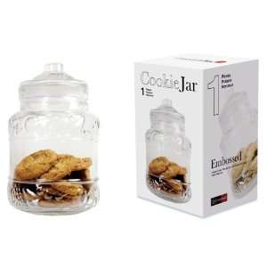  Grant Howard 50460 Clear Glass Embossed Cookie Jar with 