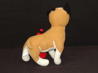 CUTE BOXER DOG READY TO PEE ON FIRE HYDRANT PLUSH STUFFED ANIMAL PUPPY 