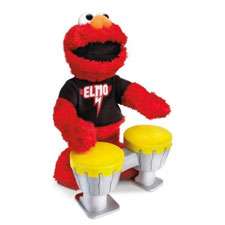    Elmo comes with a microphone, tambourine, and drums. View larger