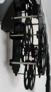   Modern Retro Vintage Mechanical Large Wall Gear Clock BLACK  
