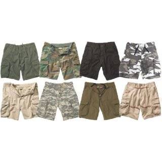  / Solid Color Vintage Army Paratrooper Military Cargo Shorts