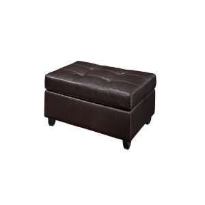   Ottoman with Faux Leather in Brown Color #PD F71708