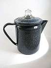 Antique Dark Blue Graniteware/En​amelware Percolator Coffee Pot with 