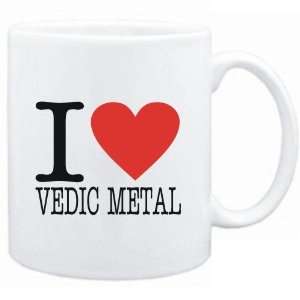  Mug White  I LOVE Vedic Metal  Music