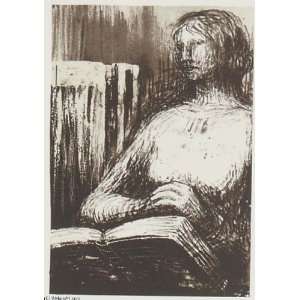 FRAMED oil paintings   Henry Moore   24 x 34 inches   Woman with a 