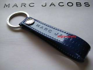 MARC BY MARC JACOBS LTD Blue Patent Leather Keychain Key Chain Ring 