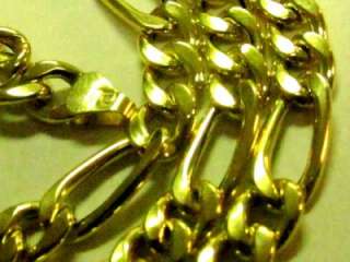 SOLID 14K YELLOW GOLD FIGARO CHAIN   