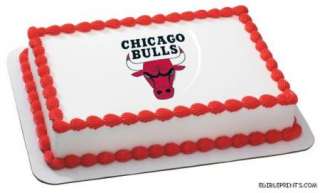 Chicago Bulls Edible Image Icing Cake Topper  