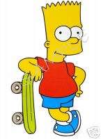 BART Simpson SkateBoard T Shirt Iron On Decal Transfer  