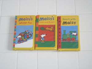 MAISY Lot 3 VHS~Winter Fun,Count w/Maisy,Colors&Shapes 096898477338 