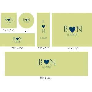  Heart Initials Designer Labels 