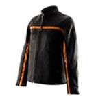 leather jacket orange stripe  