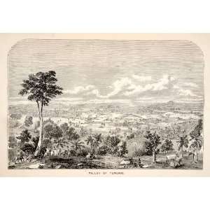  1871 Wood Engraving Valley Yumuri Matanzas Cuba Hillside 