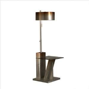  Interlock Floor Lamp with Tray in Rust