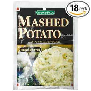 Concord Mashed Potato Seasoning Mix, 1.27 Ounce Pouches (Pack of 18 )