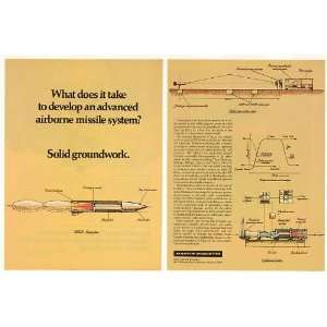  1978 Martin Marietta ASALM Missile System 2 Page Print Ad 