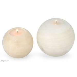 Onyx candleholders, Harvest Moon (pair) 