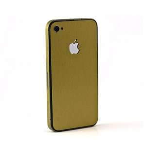 SlickWraps SW AIP4 BRUSHEDGOLD Metal Series Protective Film for iPhone 