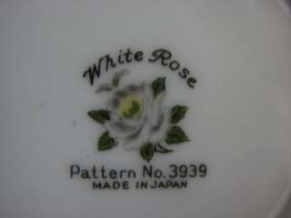 JAPAN Fine China White Rose (Platinum) SALAD PLATE#3939  