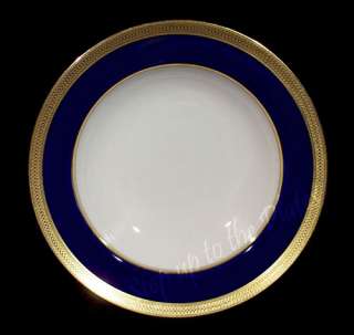 Lenox China LOWELL Cobalt Blue P67B Gold Encrusted Rimmed Soup Pasta 