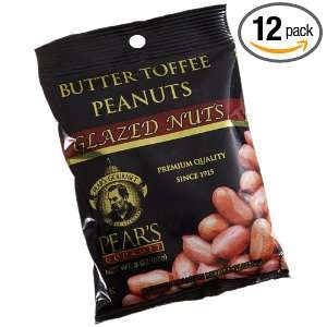 Pears Gourmet Butter Toffee Peanuts, 3 Ounce Bags (Pack of 12 
