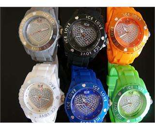 1PCS BRAND NEW CUTE ICE ROSE LOVE HEART WATCH TOP FASHION JELLY WATCH 
