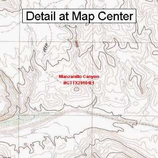  USGS Topographic Quadrangle Map   Manzanillo Canyon, Texas 