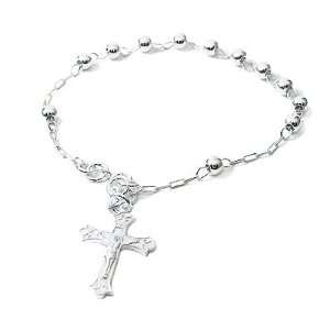   Silver Holy Rosary Bracelet, Italian Product and Design Jewelry
