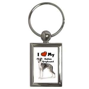  I Love My Italian Greyhound Key Chain