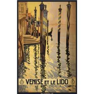    Fridgedoor Venise et le Lido Italy Travel Poster Magnet Automotive