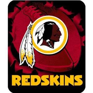  Washington Redskins Royal Plush Raschel NFL Blanket (Burst 
