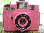 HOLGA 120 CFN pink lomo film camera, tri colour flash wheel, medium 