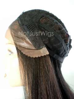 SYNTHETIC LACE FRONT STRAIGHT BROWN BLACK WIG FREE SHIP  
