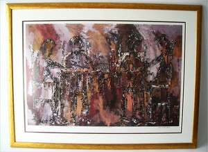    JOSEPH NOLET ABSTRACT LITHOGRAPH PRINT CANADA FIRST NATIONS FINE ART