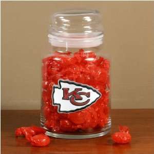  Kansas City Chiefs Large Glass Candy Jar Sports 