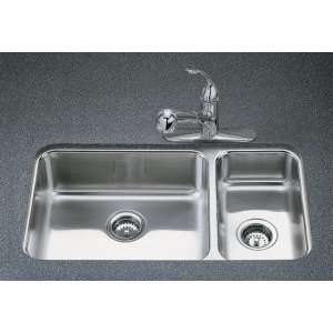  Kohler K 3352 Undertone High/Low Undercounter Kitchen Sink 
