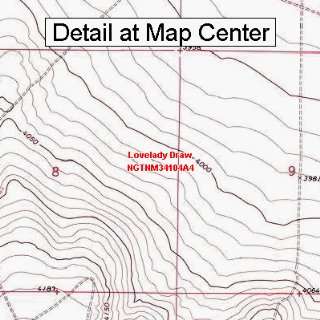  USGS Topographic Quadrangle Map   Lovelady Draw, New 