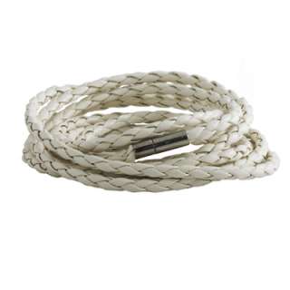 Unisex 2mm Braided 65 Leather Band Bracelet / Wristband / Necklace 