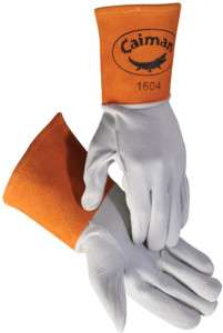 Caiman 1604 Deerskin 4 Cuff MIG/TIG Welding Glove Lg.  