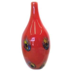  Murano art glass Tall Vase  eye vase long neck A52