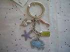NEW AUTH COACH MULTI CHARMS BEACH PAVE FOB KEYCHAIN 92905 CRAB 